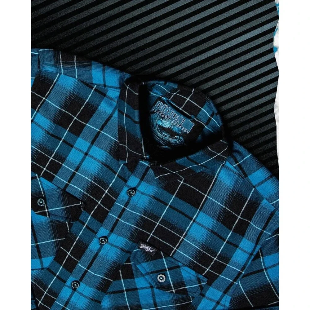 DIXXON Flannel Parkway Drive Deep Blue Collab Sleepwalker Karma Brand New - Picture 2 of 4